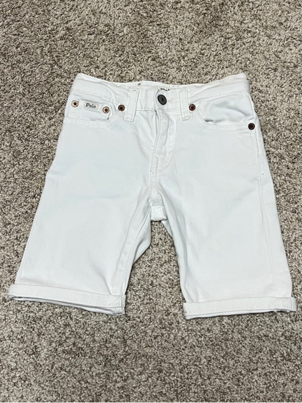 Polo Ralph Lauren Sullivan Slim Kids White Denim Shorts